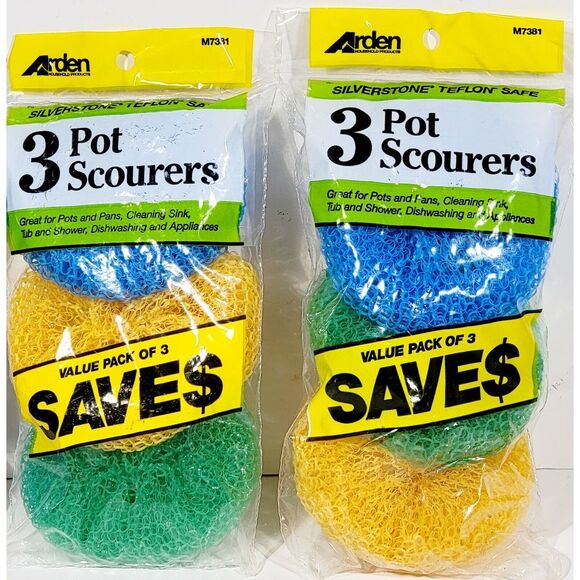 New - Kitchen Dish Pot Pan Plastic Mesh Scouring Washing Cleaning Scrubber - Picture 2 of 9